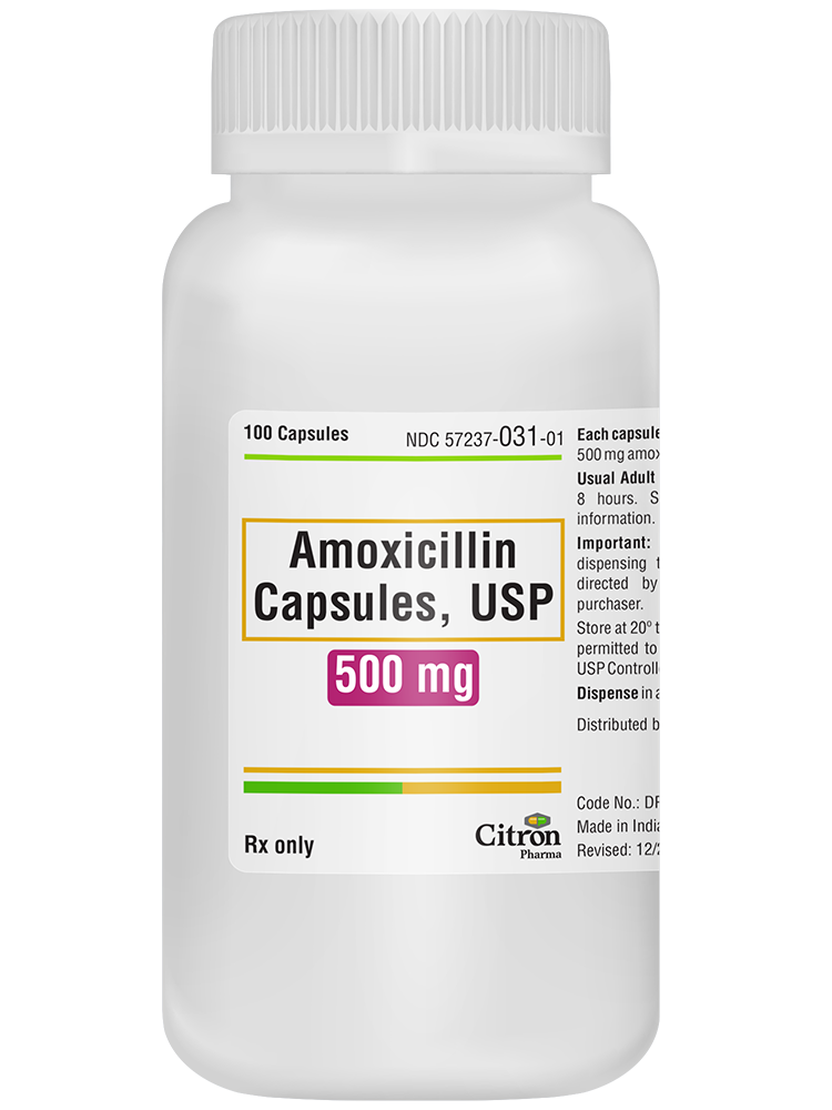 Amoxicillin 500 mg Capsule Bottle 500 Capsules ( .. .  .  